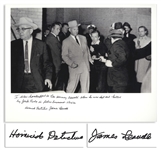 James Leavelle Signed 14 x 11 Photo of Jack Ruby Shooting Lee Harvey Oswald, as Leavelle Was Handcuffed to Oswald -- With a Handwritten Statement by Leavelle Concerning the Event